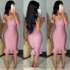 Hot Miami Styles Lilac Bandage Mermaid Dress